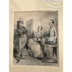 Daumier: Taktgefühl (Nr. 56) - Lithographie, 1840