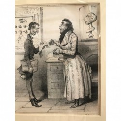 Daumier: Exploitant: Erklärung (Nr. 60) - Lithographie, 1840