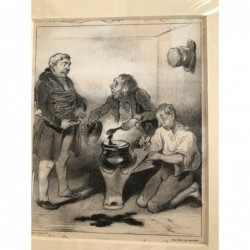 Daumier: Bitumenhersteller (Nr. 61) - Lithographie, 1840