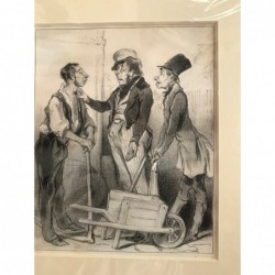 Daumier: Wahl des Geschäftsführers (Nr. 62) - Lithographie, 1840