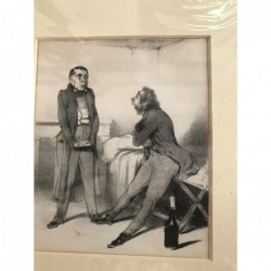 Daumier: Der Mieter (Nr. 66) - Lithographie, 1840