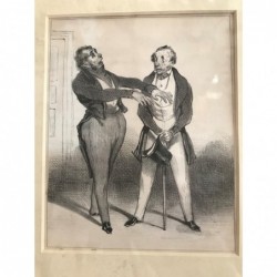 Daumier: Der Schwiegervater (Nr. 71) - Lithographie, 1840