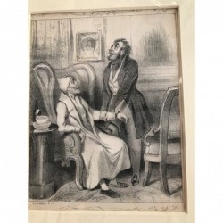 Daumier: Der Neffe (Nr. 73) - Lithographie, 1840