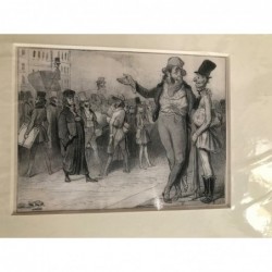 Daumier: Macaire und seine Schüler (Nr. 75) - Lithographie, 1840