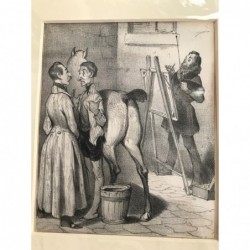 Daumier: Der Künstler (Nr. 77) - Lithographie, 1840