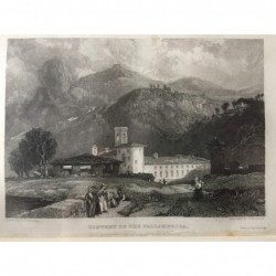 Vallombrosa, Gesamtansicht: Convent of the Vallambrosa - Stahlstich, 1833