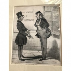 Daumier: Der Bote (Nr. 80) - Lithographie, 1840