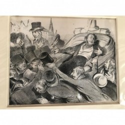 Daumier: Beifall (Nr. 81) - Lithographie, 1840