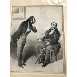 Daumier: Der Gerichtsvollzieher (Nr. 85) - Lithographie, 1840