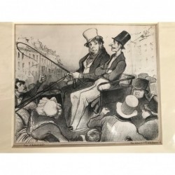 Daumier: M. en Tilbury (Nr.87) - Lithographie, 1840