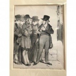 Daumier: Der Bankier (Nr. 88) - Lithographie, 1840
