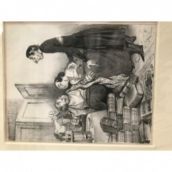 Daumier: Der Bibelhändler (Nr. 89) - Lithographie, 1840
