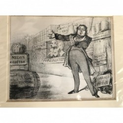 Daumier: Ausstellung (Nr. 91) - Lithographie, 1840