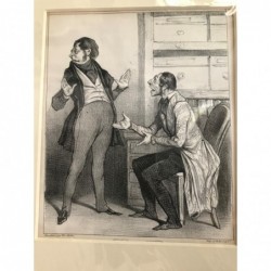 Daumier: Der Aktionär (Nr. 97) - Lithographie, 1840