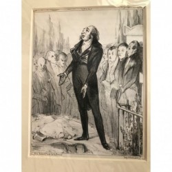 Daumier: Ende der Kommanditgesellschaft (Nr. 99) - Lithographie, 1840