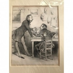 Daumier: Macaire bei Daumier (Nr. 100) - Lithographie, 1840