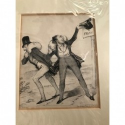 Daumier: Abschied (Nr. 101) - Lithographie, 1840