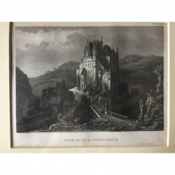 Burg Eltz: Ansicht - Stahlstich, 1850