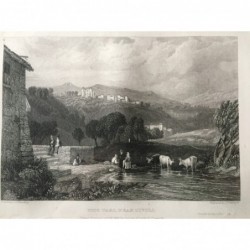 Vico Varo, Gesamtansicht: Vico Varo, near Tivoli - Stahlstich, 1833