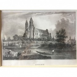 Speyer: Ansicht Dom - Stahlstich, 1860