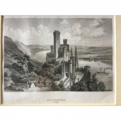 Stolzenfels: Ansicht - Stahlstich, 1861