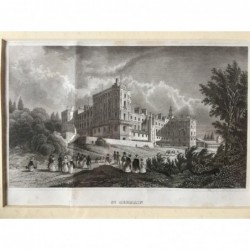 St. Germain: Ansicht Schloß - Stahlstich, 1850