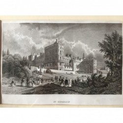 St. Germain: Ansicht Schloß - Stahlstich, 1850