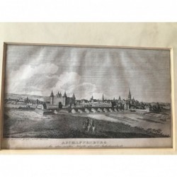 Aschaffenburg: Gesamtansicht - Lithographie, 1826