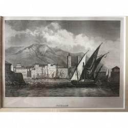 Toulon: Teilansicht - Stahlstich, 1860