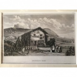 Wildhaus: Ansicht Zwinglis Geburtshaus - Stahlstich, 1860