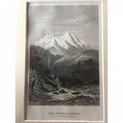 Großglockner: Ansicht - Stahlstich, 1860