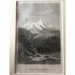 Großglockner: Ansicht - Stahlstich, 1860