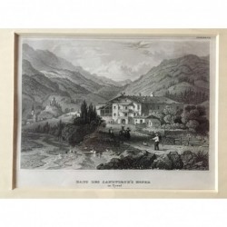 St. Leonhard: Ansicht von Hofers Geburtshaus - Stahlstich, 1860