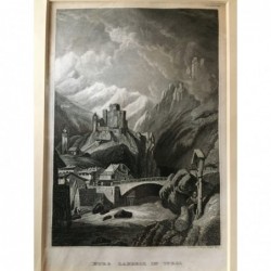 Burg Landeck: Ansicht - Stahlstich, 1860