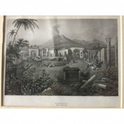 Pompeji: Teilansicht - Stahlstich, 1860