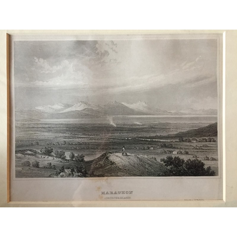 Marathon: Ansicht - Stahlstich, 1860