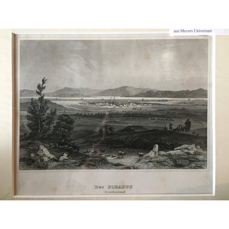 Piraeus: Gesamtansicht - Stahlstich, 1860