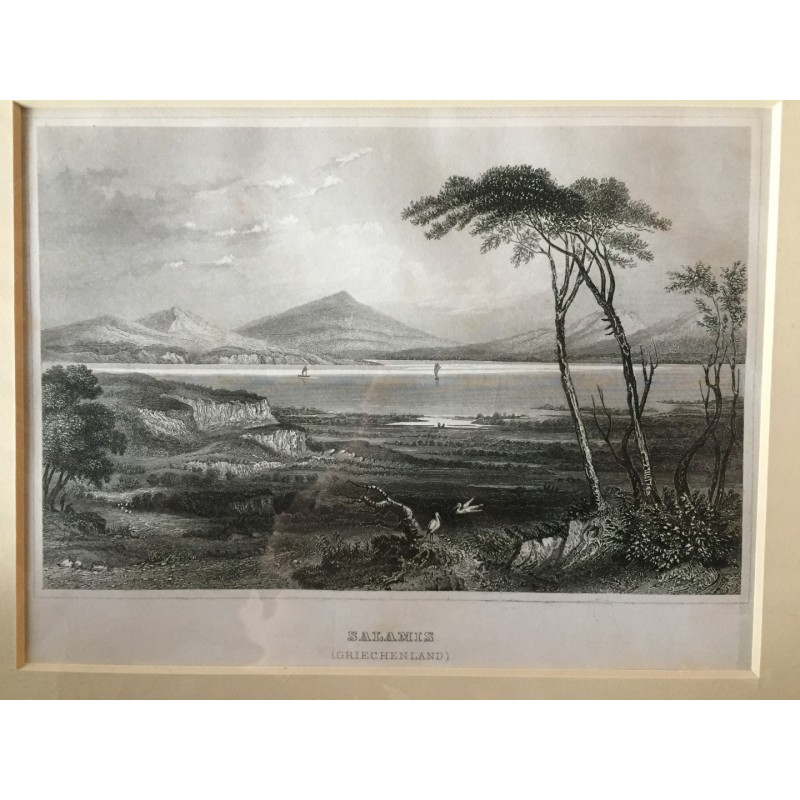 Salamis: Ansicht - Stahlstich, 1860
