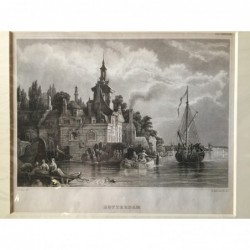 Rotterdam: Teilansicht - Stahlstich, 1860