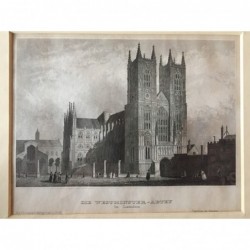 London: Ansicht Westminster Abbey - Stahlstich, 1860