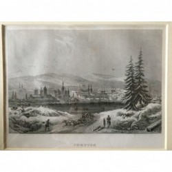 Irkutsk: Gesamtansicht - Stahlstich, 1860