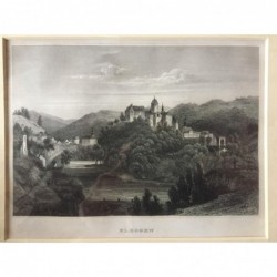 Elbogen (Loket): Ansicht - Stahlstich, 1860
