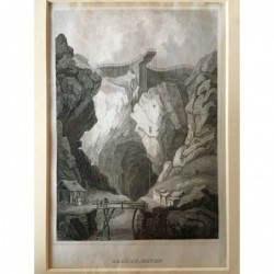 Falun: Ansicht Erzmine - Stahlstich, 1860