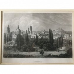 Lemberg: Ansicht - Stahlstich, 1860