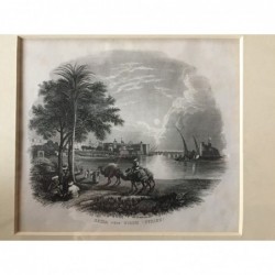 Sidon: Teilansicht - Stahlstich, 1860