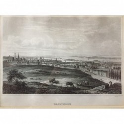Baltimore: Ansicht - Stahlstich, 1860