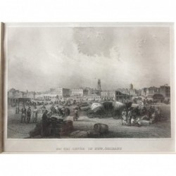 New Orleans: Ansicht 'am Kai' - Stahlstich, 1860