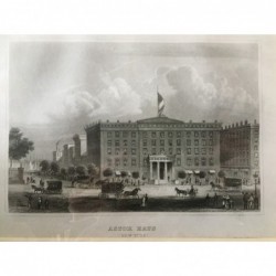 New York: Ansicht Astor Haus - Stahlstich, 1860