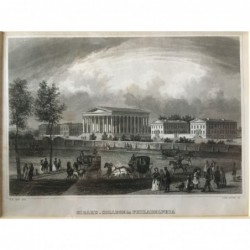 Philadelphia: Ansicht Girard_College - Stahlstich, 1860