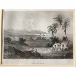 Honolulu: Ansicht - Stahlstich, 1860
